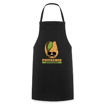 Pistache Mustachio Noix Moustache Pistaches - Tablier de cuisine - noir - Devant - AI Model Male 185 dark (185cm)