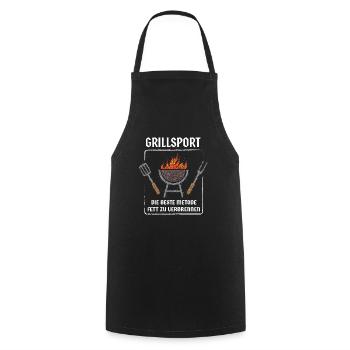 Grillen Grill BBQ Fleisch Griller - Kochschürze - Schwarz - Vorne - AI Model Male 185 dark (185cm)