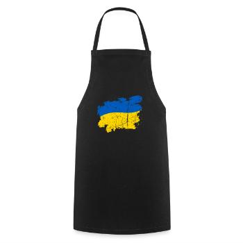 Ukraine Shirt Ukrainian Flag - Cooking Apron - black - Front - AI Model Male 185 dark (185cm)