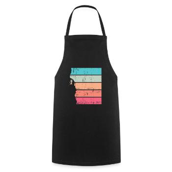 Vintage climber climbing rock climber - Cooking Apron - black - Front - AI Model Male 185 dark (185cm)