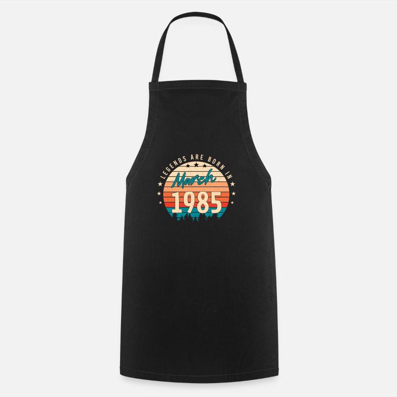 Né mars 1985 Millésime - Tablier de cuisine - noir