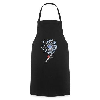 Entomologie I Fleur de pissenlit Ladybeetle I - Tablier de cuisine - noir - Devant - AI Model Male 185 dark (185cm)