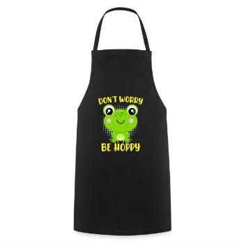 Ne vous inquiétez pas d’être Hoppy Frog Kids - Tablier de cuisine - noir - Devant - AI Model Male 185 dark (185cm)