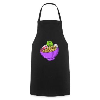 Ramen Noodles Japan Food Frosch Nudelsupppe - Kochschürze - Schwarz - Vorne - AI Model Male 185 dark (185cm)