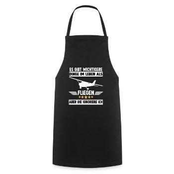 Flugzeug Aviation für Hobby Piloten Flieger - Kochschürze - Schwarz - Vorne - AI Model Male 185 dark (185cm)