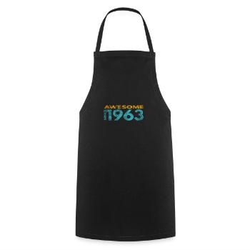 Génial depuis 1963 - Tablier de cuisine - noir - Devant - AI Model Male 185 dark (185cm)