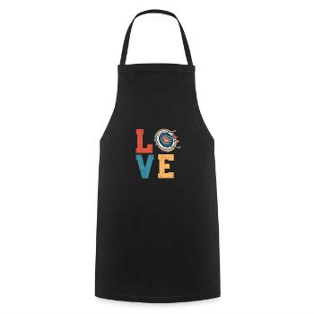 Dear Archery Lovers Bow & Arrow Target - Cooking Apron - black - Front - AI Model Male 185 dark (185cm)