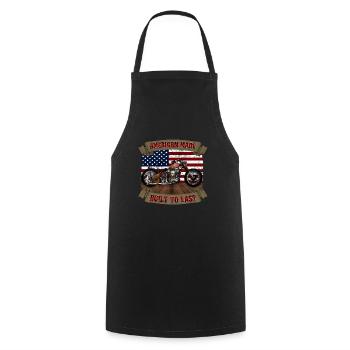 Motorcycle USA - Cooking Apron - black - Front - AI Model Male 185 dark (185cm)