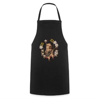 Capybara Rodent Guitar - Cooking Apron - black - Front - AI Model Male 185 dark (185cm)