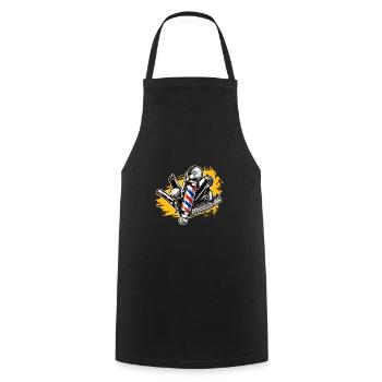 Hairstylist Equipment Barber Barbershop Pole Tools - Cooking Apron - black - Front - AI Model Male 185 dark (185cm)