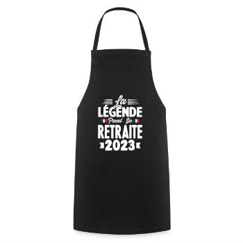 La Légende Prend Sa Retraite 2023 - Tablier de cuisine - noir - Devant - AI Model Male 185 dark (185cm)