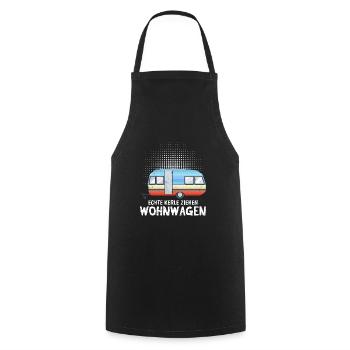 Real guys pull caravan campers - Cooking Apron - black - Front - AI Model Male 185 dark (185cm)