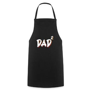 Dad 2 Children Father of Two - Cooking Apron - black - Front - AI Model Male 185 dark (185cm)