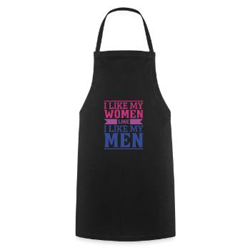 Mois de la fierté LGBTQ Bisexuel - Tablier de cuisine - noir - Devant - AI Model Male 185 dark (185cm)