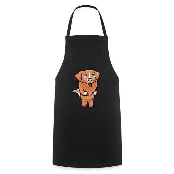 Nova Scotia Duck Tolling Retriever - Cooking Apron - black - Front - AI Model Male 185 dark (185cm)