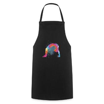 Colorful Figure Gymnastics Gymnast Gymnastics Gifts - Cooking Apron - black - Front - AI Model Male 185 dark (185cm)