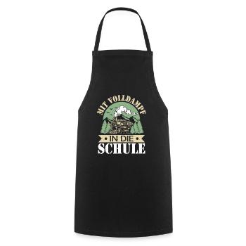 Einschulung - Kochschürze - Schwarz - Vorne - AI Model Male 185 dark (185cm)