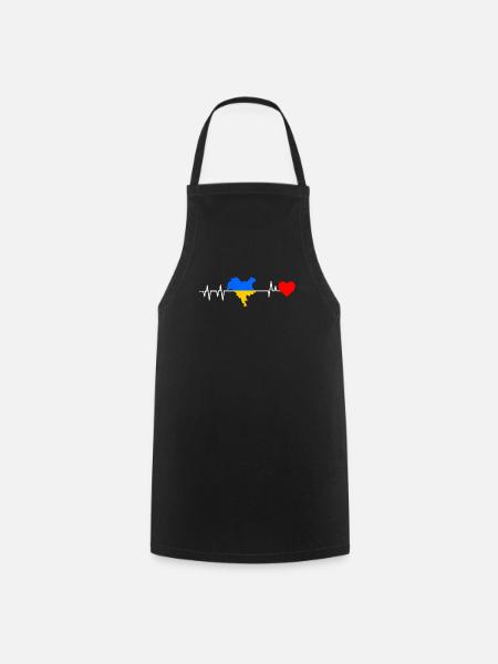 Kiew Herzschlag Geschenk - Kochschürze - Schwarz