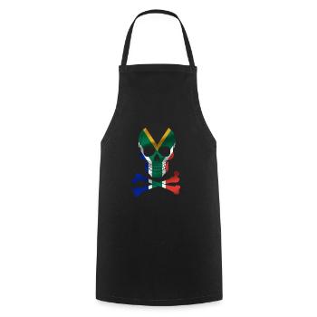 Drapeau de l’Afrique du Sud - Tablier de cuisine - noir - Devant - AI Model Male 185 dark (185cm)