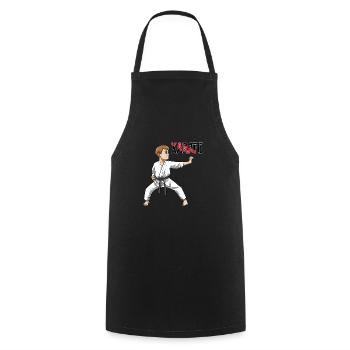Karate Boy - Karate-Kampfsport für Kinder - Kochschürze - Schwarz - Vorne - AI Model Male 185 dark (185cm)