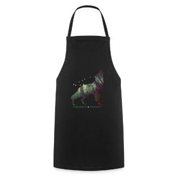 Préserver et protéger la protection du climat Wolf - Tablier de cuisine - noir - Devant - AI Model Male 185 dark (185cm)