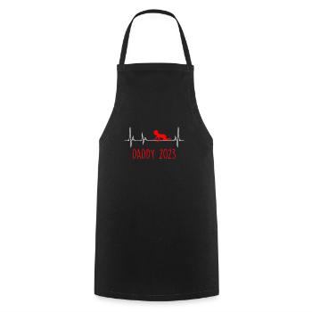 Daddy 2023 Dad-to-be - Cooking Apron - black - Front - AI Model Male 185 dark (185cm)