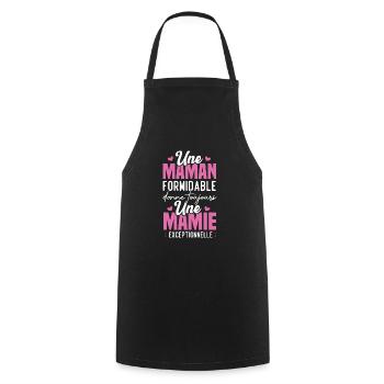 Maman Formidable Donne Mamie Exceptionnelle - Tablier de cuisine - noir - Devant - AI Model Male 185 dark (185cm)