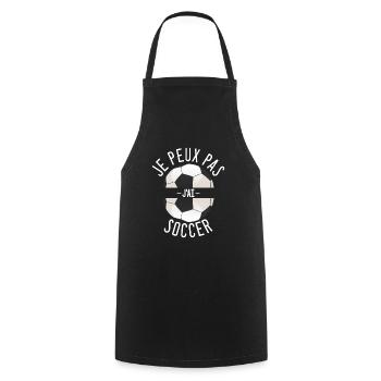 J'peux pas j'ai soccer - Tablier de cuisine - noir - Devant - AI Model Male 185 dark (185cm)