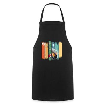 Retro Electric Guitar Pick Guitarists Musicians - Cooking Apron - black - Front - AI Model Male 185 dark (185cm)