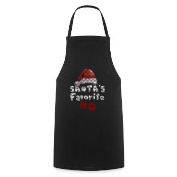 Le Noël préféré du Père Noël Ho Funny Girls - Tablier de cuisine - noir - Devant - AI Model Male 185 dark (185cm)