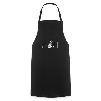 Koi Carp Fish Pond Garden Pond - Cooking Apron - black - Front - AI Model Male 185 dark (185cm)