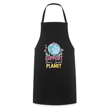 Environmentalist Nature Recycling Mother Earth Day - Cooking Apron - black - Front - AI Model Male 185 dark (185cm)