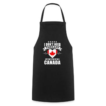 Canada I do not need Therapy - Cooking Apron - black - Front - AI Model Male 185 dark (185cm)
