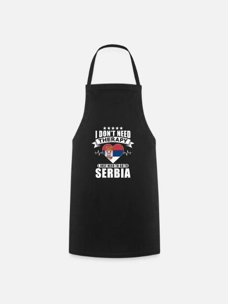 Serbie Je n’ai pas besoin de thérapie - Tablier de cuisine - noir