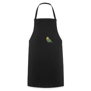 Rose head I Inseparable motif for - Cooking Apron - black - Front - AI Model Male 185 dark (185cm)