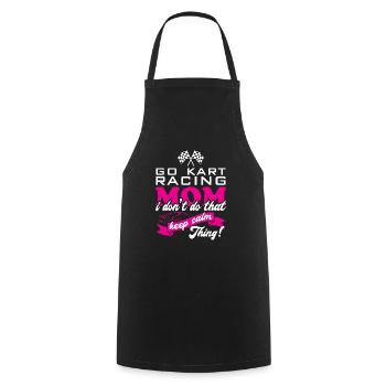 Go Kart Racing Mother/ Kart Driver - Cooking Apron - black - Front - AI Model Male 185 dark (185cm)