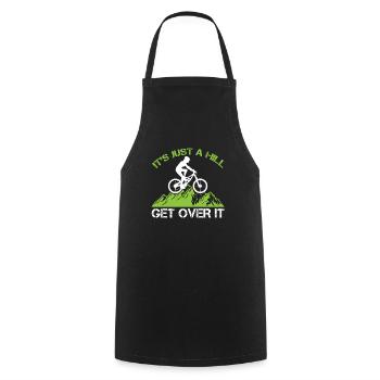 It's Just A Hill Get Over It - Mountain Biker - Cooking Apron - black - Front - AI Model Male 185 dark (185cm)