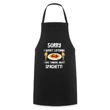 Italian Spaghetti Bolognese Pasta Nudeln Italienis - Kochschürze - Schwarz - Vorne - AI Model Male 185 dark (185cm)