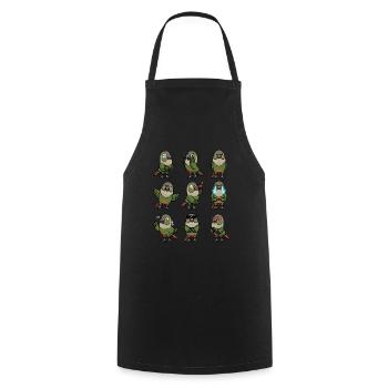 Molinasittich Perruche Perroquet Oiseau - Tablier de cuisine - noir - Devant - AI Model Male 185 dark (185cm)