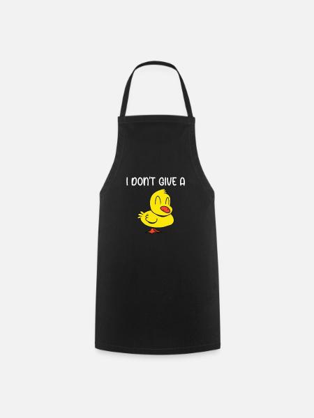 Cool I Don't Give A Duck Funny - Forklæde - sort