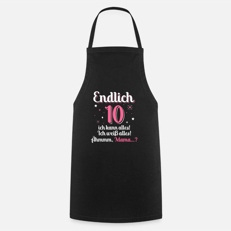 Mädchen 10 Jahre - Kochschürze - Schwarz