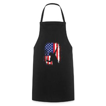 USA Tennis Servir le tennis - Tablier de cuisine - noir - Devant - AI Model Male 185 dark (185cm)