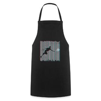Tennis Tennis Club Tennis Art - Cooking Apron - black - Front - AI Model Male 185 dark (185cm)