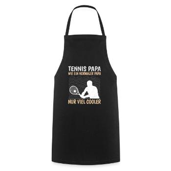 Tennis Papa wie ein normaler Papa nur cooler - Kochschürze - Schwarz - Vorne - AI Model Male 185 dark (185cm)
