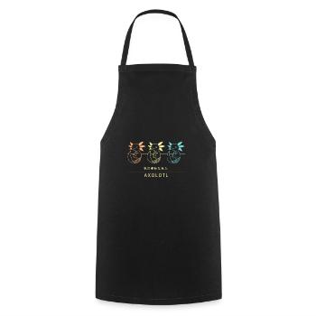 Axolotl Streetwear Japanese Ästethik Pastell Farbe - Kochschürze - Schwarz - Vorne - AI Model Male 185 dark (185cm)