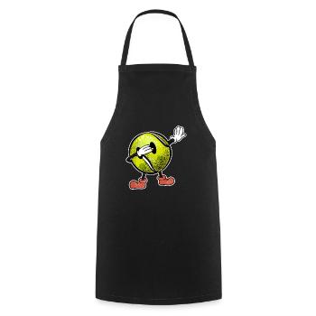 Dabbing Tennis Ball Tennis Papa Joueur de Tennis - Tablier de cuisine - noir - Devant - AI Model Male 185 dark (185cm)