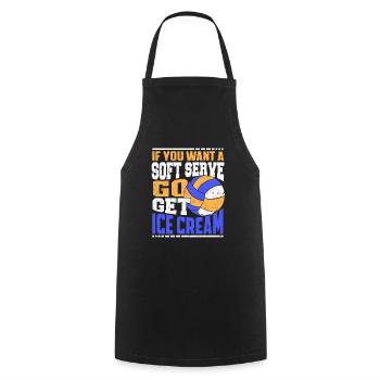 Volleyball player Volleyball - Cooking Apron - black - Front - AI Model Male 185 dark (185cm)