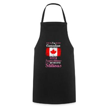 Canadian Gift Funny Saying Canada - Cooking Apron - black - Front - AI Model Male 185 dark (185cm)