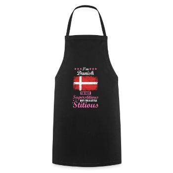 Dane Mrs. Superstitious Stitious - Cooking Apron - black - Front - AI Model Male 185 dark (185cm)
