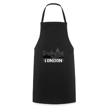 London - Kochschürze - Schwarz - Vorne - AI Model Male 185 dark (185cm)